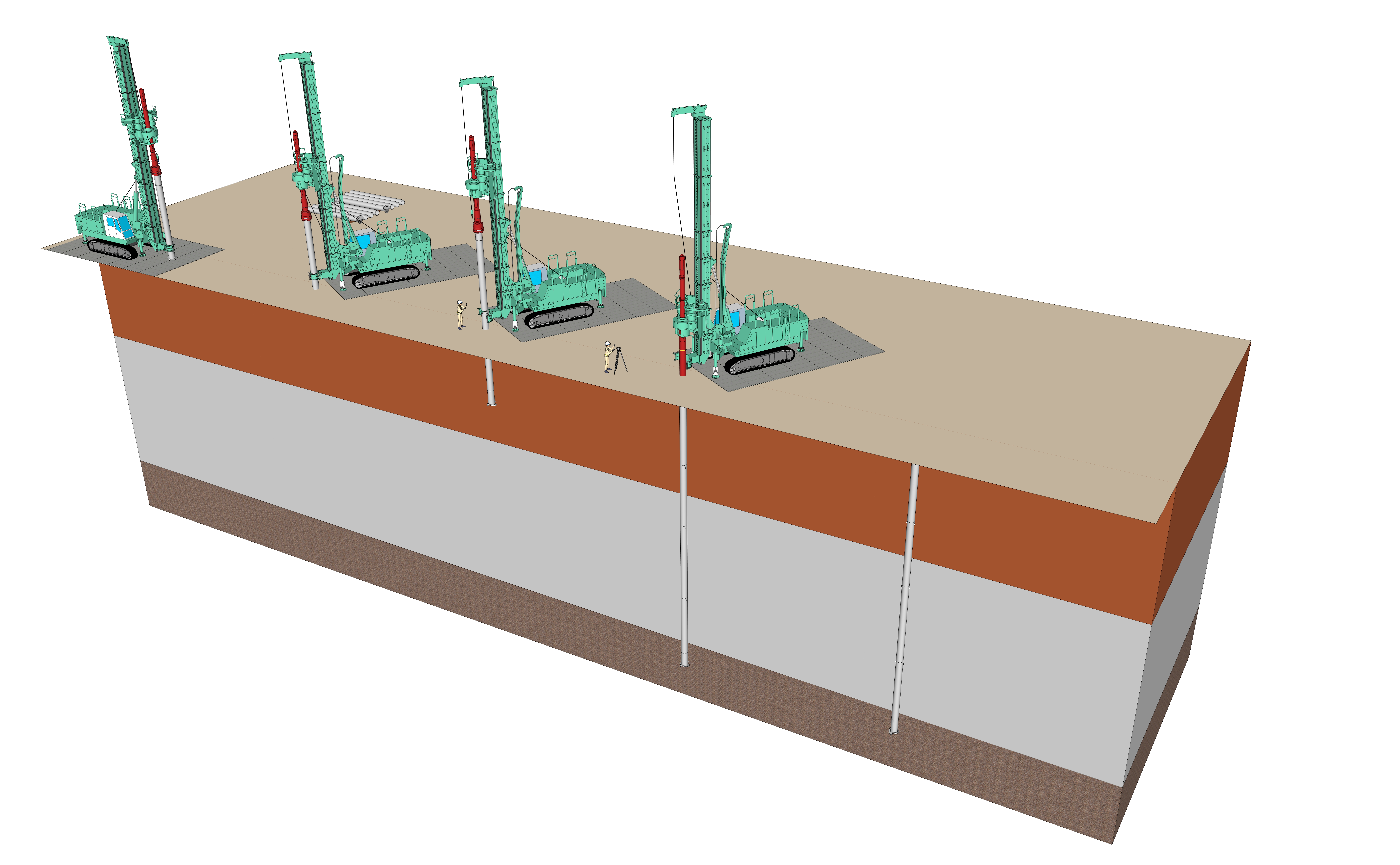 CGイラスト：3点_つばさ杭工法